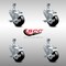 Service Caster 3 Inch SS Hard Rubber Wheel Swivel 1/2 Inch Threaded Stem Caster Set Brake SCC SCC-SSTS20S314-HRS-TLB-121315-4 - alternate 5